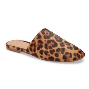NIB Madewell Women's Mule Flats in Blurred Leopard Calf Hair Size 8
